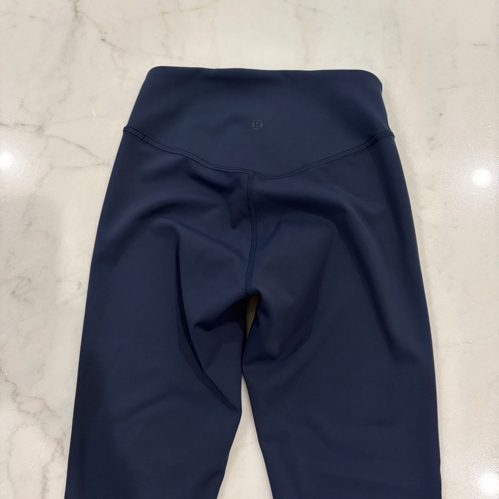 Lululemon Wunder Under SmoothCover High Rise 25” True Navy Size 4 nwot - Picture 3 of 5